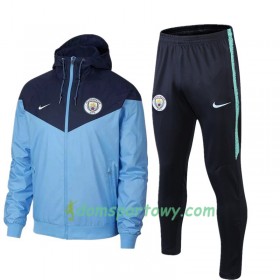 Kurtka Manchester City Windrunner Czarny Niebieski 2018-2019